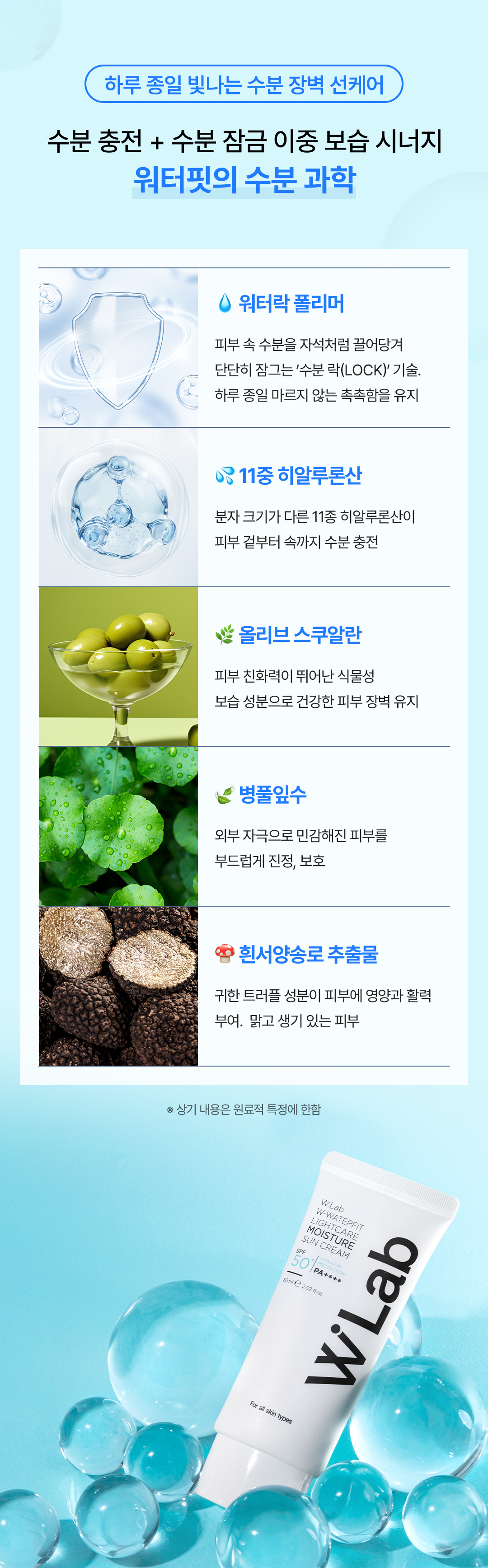 워터핏 수분 과학 성분